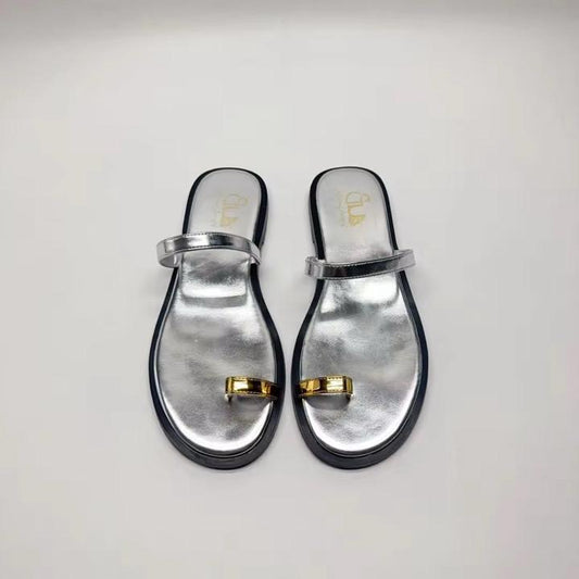 The Silver Bloom Sandals